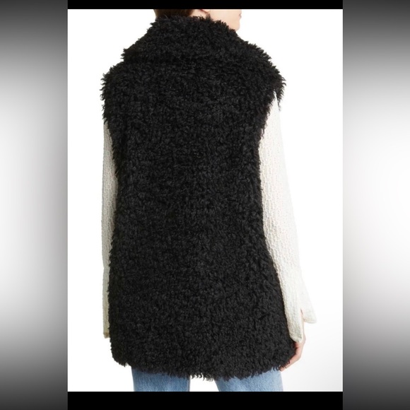 NWT UGG Women Tammie Faux Fur Long Vest In Black - Picture 5 of 11